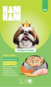 پوچ بوقلمون و پاستا سگ هام هام (HamHam Dog Pouch – Turkey & Pasta)